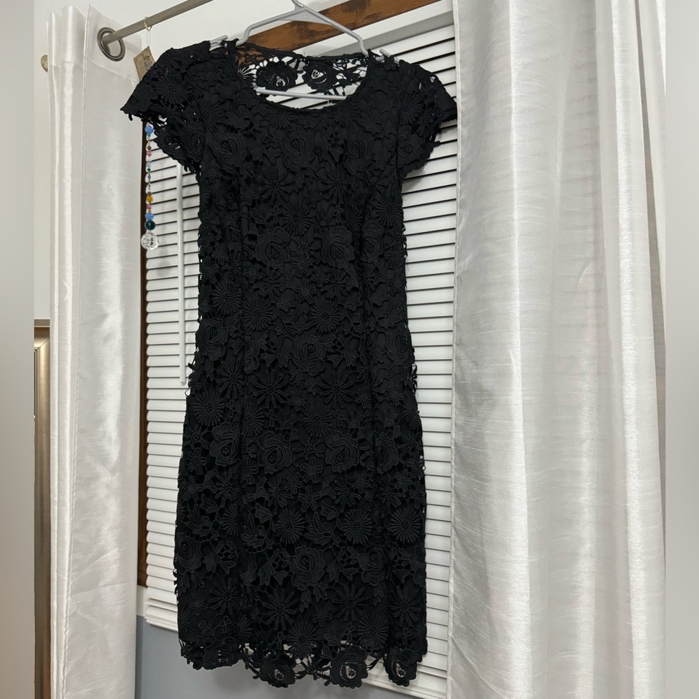 Lulus Black Lace Openback Dress